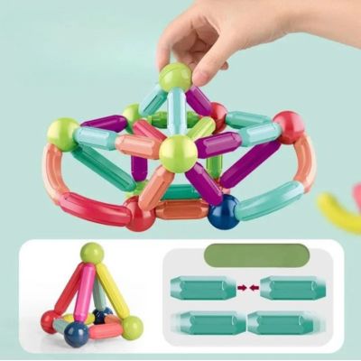 Bâtons magnétiques Montessori – Blocs de construction créatifs