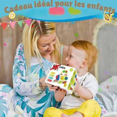 Cube d’Activité Montessori™ 9-en-1 – Busy Cube Sensoriel (1–3 ans)