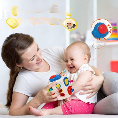 Cube d’Activité Montessori™ 9-en-1 – Busy Cube Sensoriel (1–3 ans)