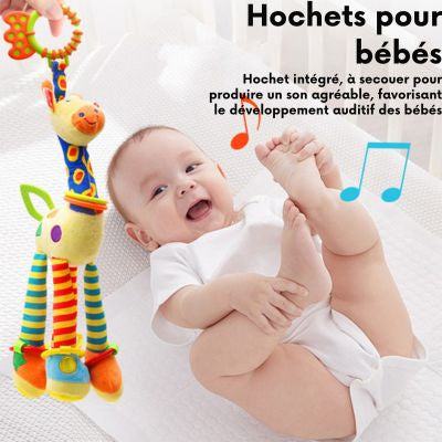 Hochet ZoolaShake pour bébé avec sons intégrés, jouet d’éveil sensoriel à secouer favorisant le développement auditif, la curiosité et l’éveil dès les premiers mois
